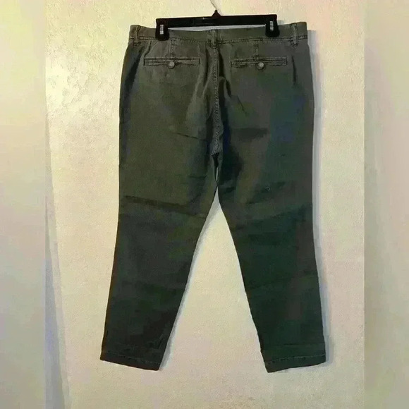 J.Crew Straight Leg Chino Pants Women's 12 Gray Stretch Mid Rise Casual NWT - Picture 2 of 3